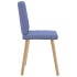 Sillas de comedor 2 uds tela azul