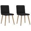 Sillas de comedor 2 unidades tela negro