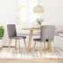 Sillas de comedor 2 unidades tela gris