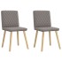 Sillas de comedor 2 unidades tela gris