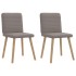 Sillas de comedor 2 unidades tela gris