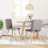 Sillas de comedor 2 unidades tela gris