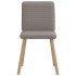 Sillas de comedor 2 unidades tela gris