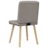 Sillas de comedor 2 unidades tela gris