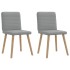 Sillas de comedor giratorias 2 unidades tela gris