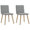 Sillas de comedor giratorias 2 unidades tela gris claro