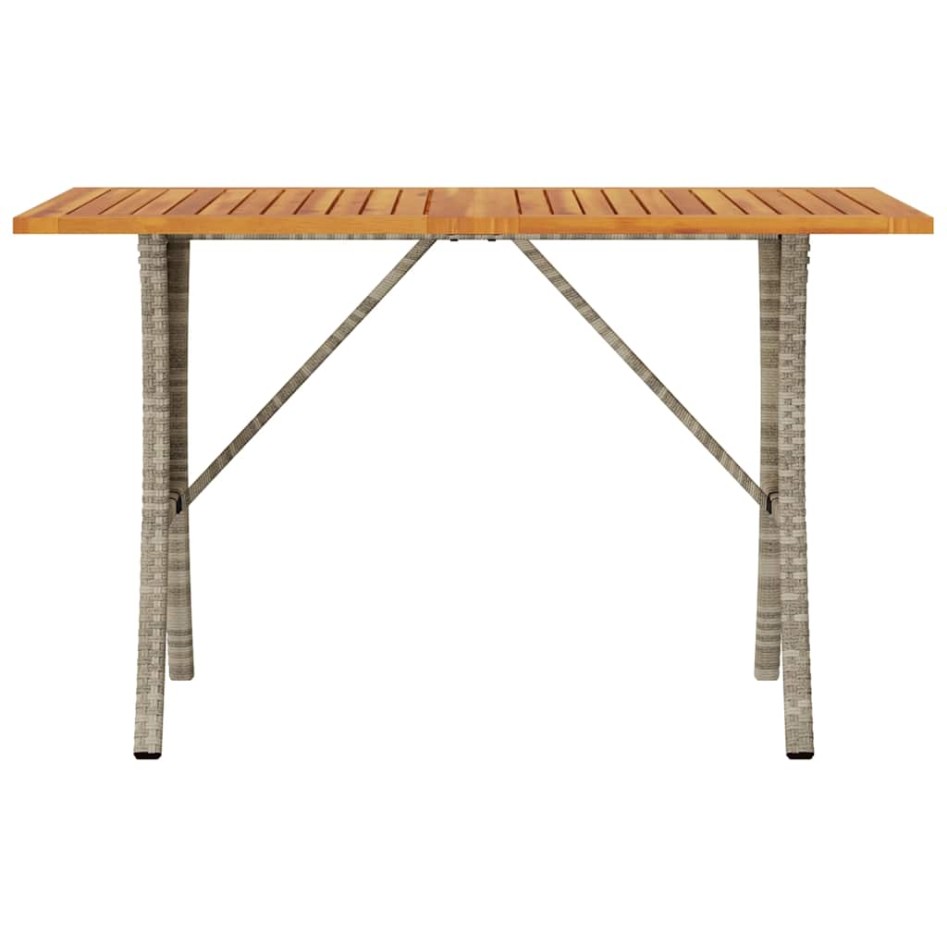 Sofá jardín de 3 plazas con cojín y mesa gris