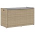 Banco de almacenaje con cojín beige 100 cm ratán