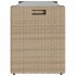 Banco de almacenaje con cojín beige 100 cm ratán