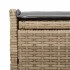 Banco de almacenaje con cojín beige 100 cm ratán