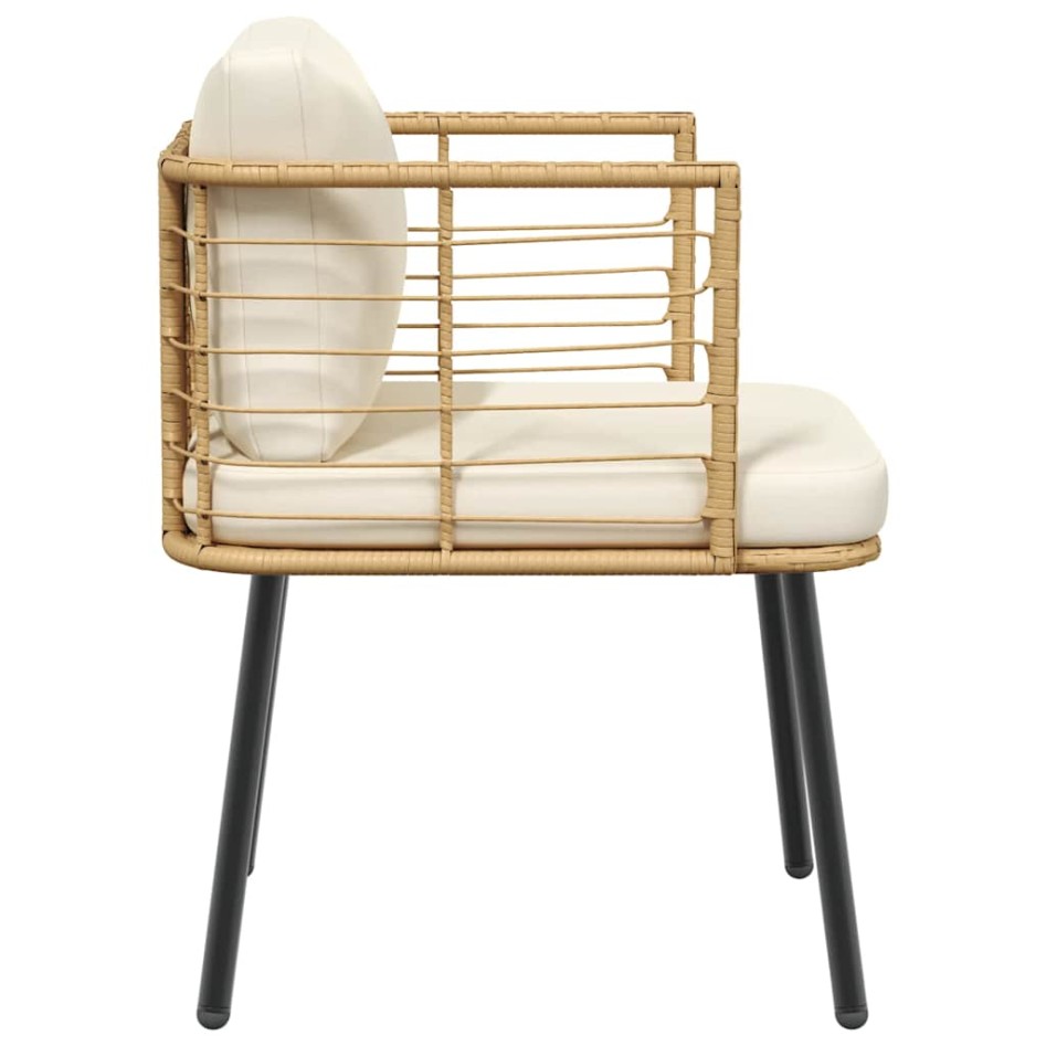 Sillón de jardín con cojines ratán sintético