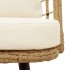 Sillón de jardín con cojines ratán sintético