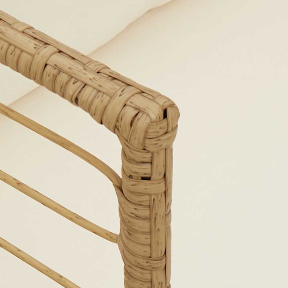 Sillón de jardín con cojines ratán sintético