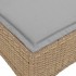 Sofá de jardín reclinable con cojines en forma de L