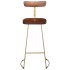 Taburetes de barra 2 uds 49x43x103 cm madera maciza de
