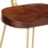 Taburetes de barra 2 uds 49x43x103 cm madera maciza de