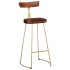 Taburetes de barra 2 uds 49x43x103 cm madera maciza de