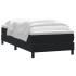 Cama box spring con colchón cuero sintético negro 90x210