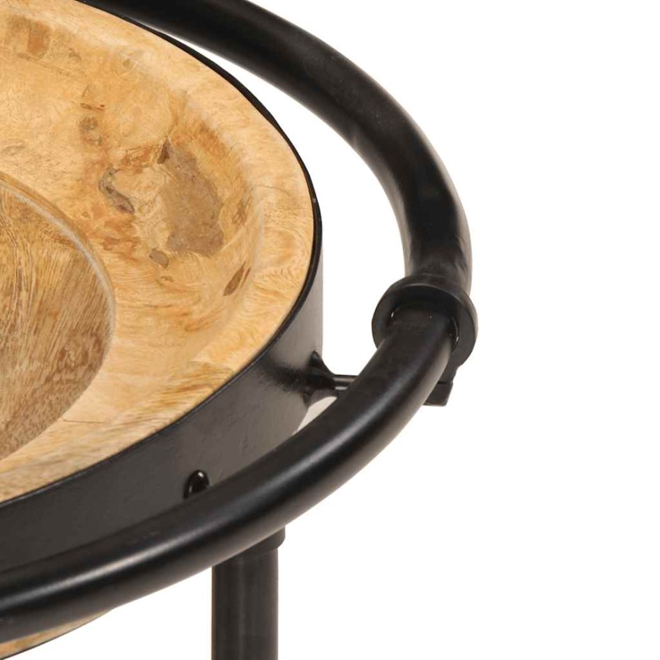 Juego de mesas auxiliar 2 piezas madera maciza de