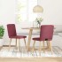 Sillas de comedor 2 unidades tela rojo