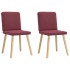Sillas de comedor 2 unidades tela rojo