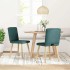 Sillas de comedor 2 unidades tela verde