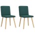 Sillas de comedor 2 unidades tela verde