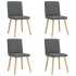 Sillas de comedor giratorias 4 unidades tela gris