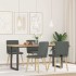 Sillas de comedor giratorias 4 unidades tela gris