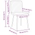 Sillas de comedor 4 unidades terciopelo