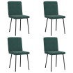 Sillas de comedor 4 unidades terciopelo verde oscuro