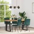 Sillas de comedor 4 unidades terciopelo verde