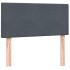 Cama box spring con colchón terciopelo gris oscuro 90x220