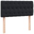 Cama box spring con colchón cuero sintético negro 90x210