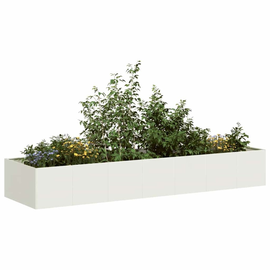 Jardinera acero blanco 280x80x40