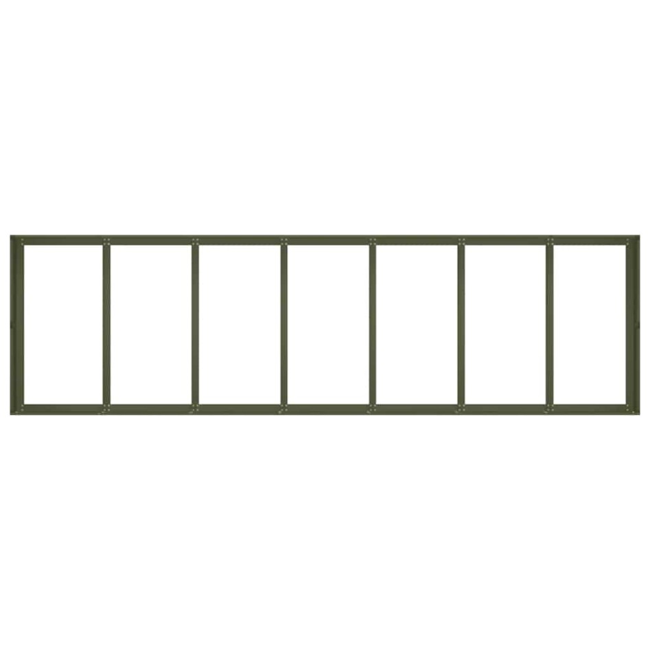 Jardinera acero verde oliva 280x80x40