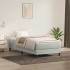 Cama box spring con colchón terciopelo gris claro 90x220