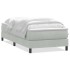 Cama box spring con colchón terciopelo gris claro 90x220