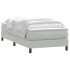 Cama box spring con colchón terciopelo gris claro 90x220