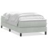 Cama box spring con colchón terciopelo gris claro 80x220