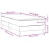 Cama box spring con colchón terciopelo gris claro 80x220