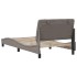 Estructura de cama sin colchón tela gris taupe 100x200