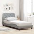Estructura de cama sin colchón tela gris claro 90x200