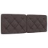Estructura de cama sin colchón tela marrón oscuro 120x200