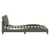 Estructura de cama sin colchón tela gris oscuro 140x200