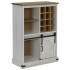 Vinoteca  HALDEN con botelleros y puerta corredera blanco