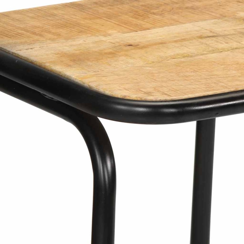 Taburetes de barra 2 uds 46x35,5x80 cm madera maciza de