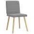 Sillas de comedor 4 unidades tela gris