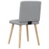 Sillas de comedor 4 unidades tela gris