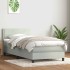 Cama box spring con colchón terciopelo gris claro 90x220